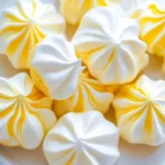 Lemon Meringue Cookies served with tea on a styled dessert table