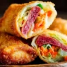 Irish Egg Rolls Recipe: Crispy Corned Beef & Cabbage Appetizer with Parsley Dip