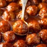 Sweet & Smoky BBQ Glazed Beef Meatballs