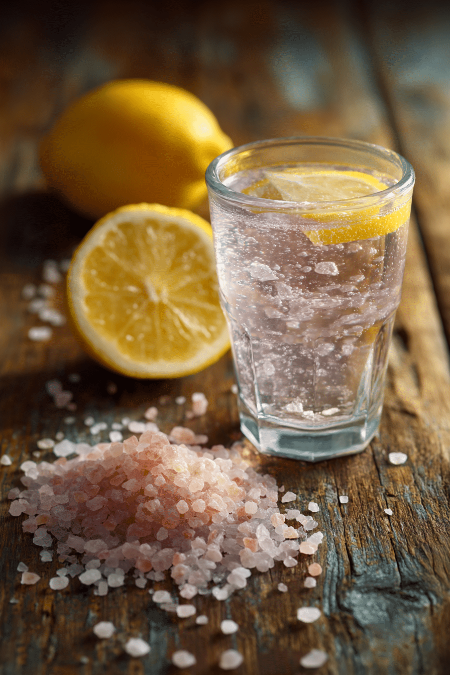 Flat lay of Himalayan Pink Salt for Weight Loss with labeled minerals magnesium, iron, potassium