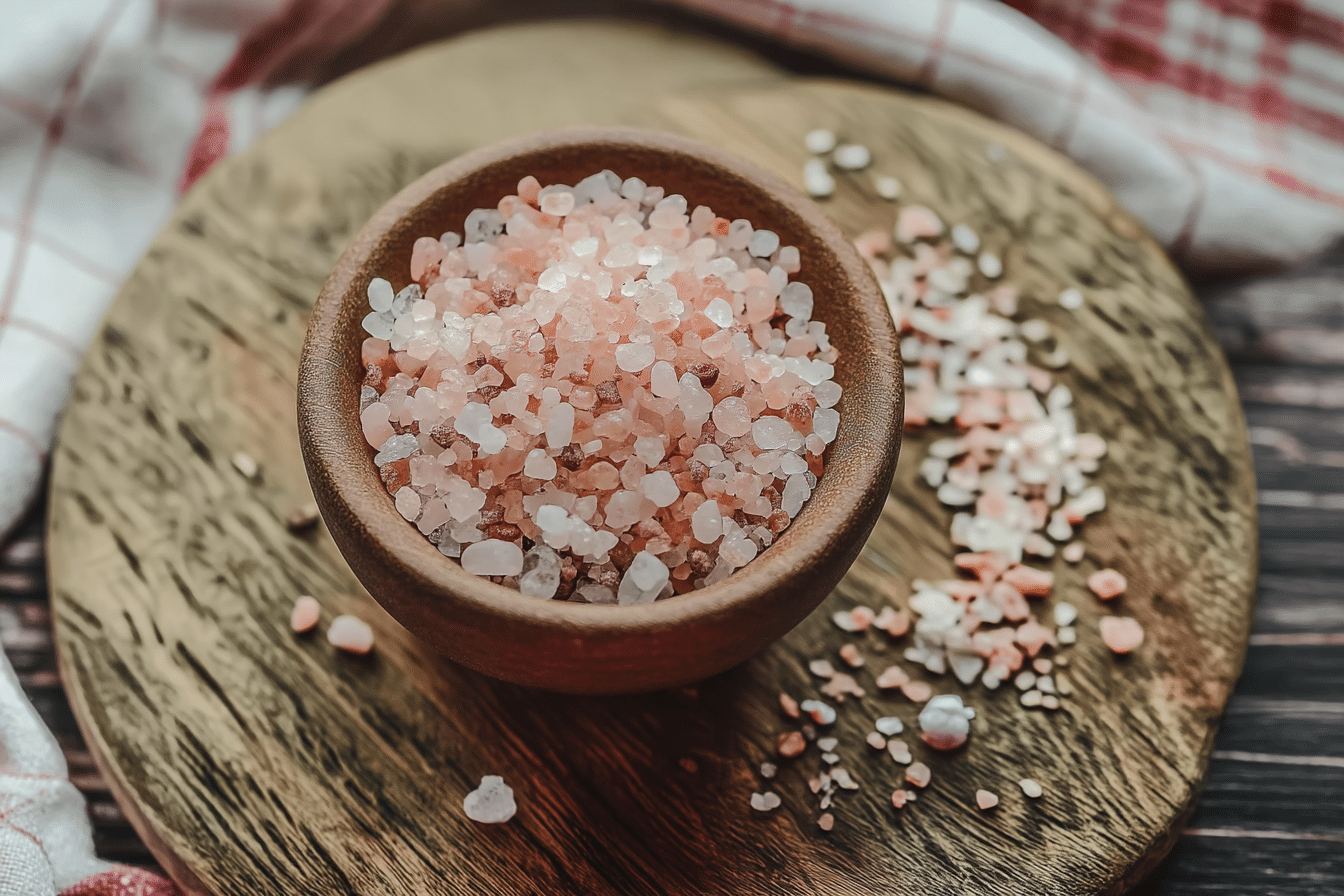 Himalayan Pink Salt for Weight Loss and table salt side by side
