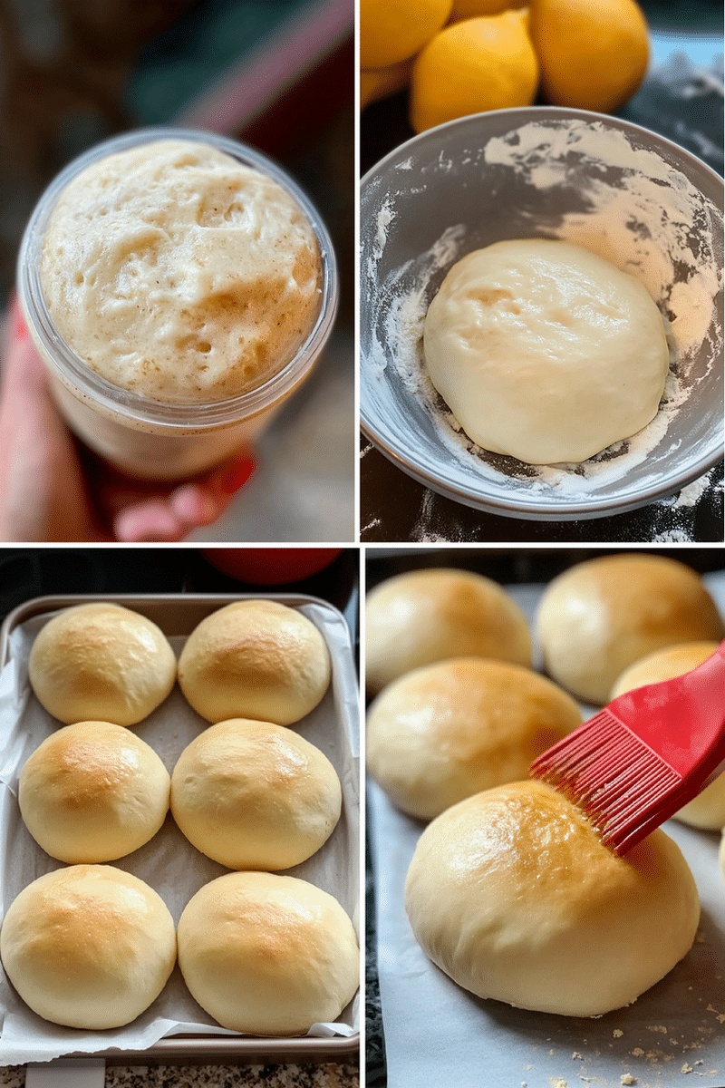 How to Make Sourdough Brioche Burger Buns