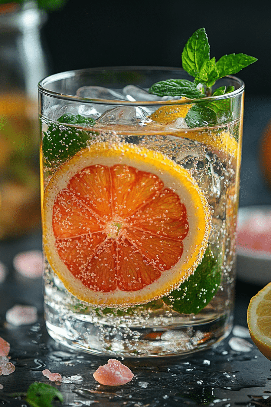 Finished glass of pink salt weight loss water