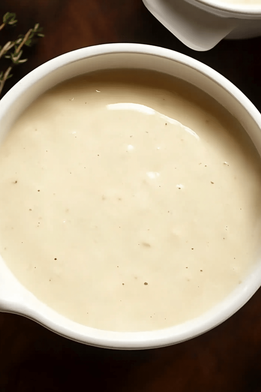 copycat Hello Fresh Cream Sauce Base in a saucepan