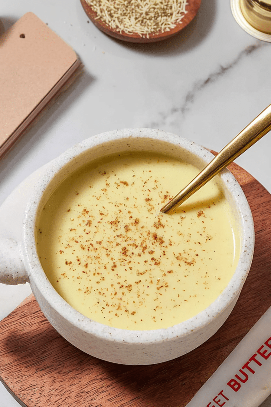 Whisking Hello Fresh Cream Sauce Base in a pan