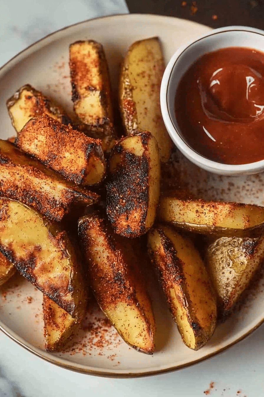 Homemade Hello Fresh Fry Seasoning with cripsy potato