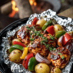 Foil Packet BBQ Chicken & Veggies