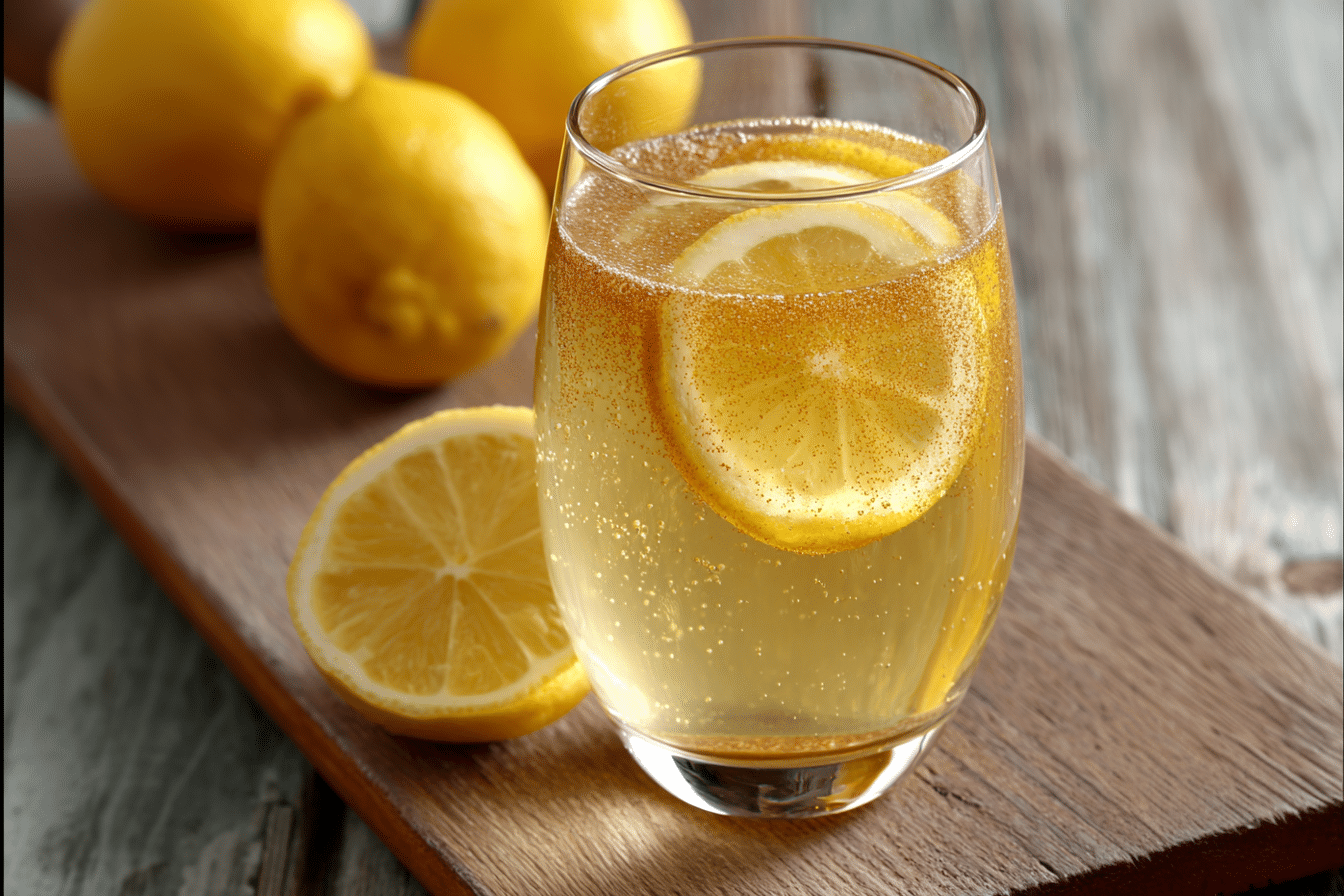 Natural Zepbound recipe drink with lemon, ginger, and cinnamon