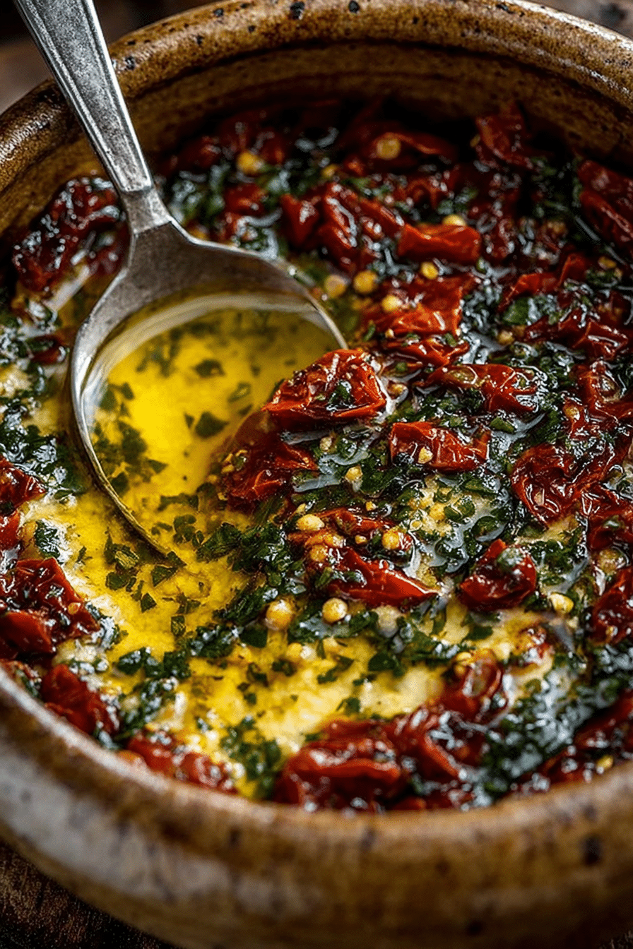 Hot infused oil being poured over Parmesan in a bowl