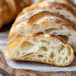 Sliced Sourdough Croissant Bread Packed for Freezing