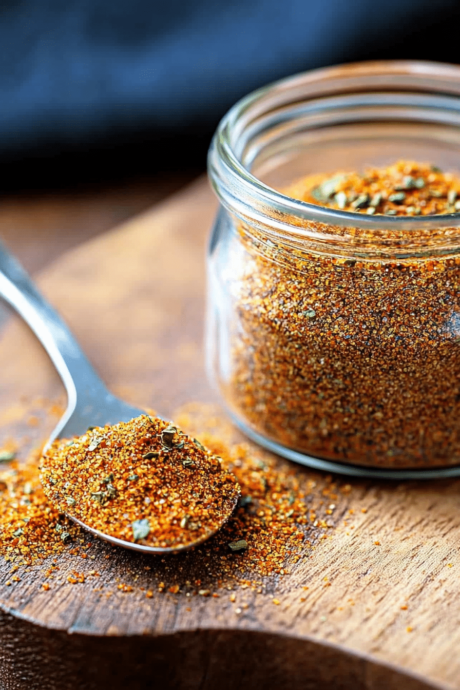 Mixing Turkish Spice Blend HelloFresh copycat in a white ceramic bowl