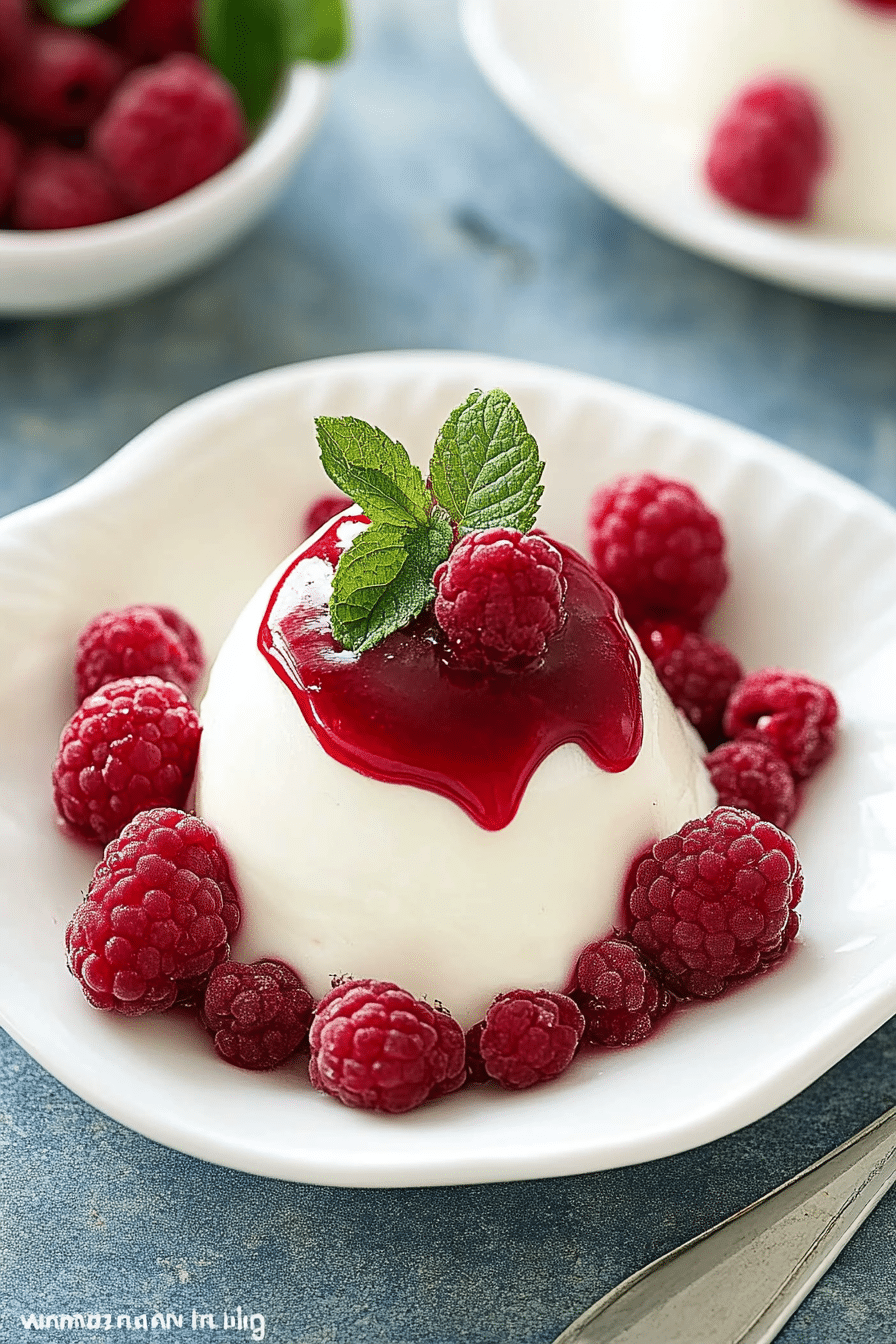 Ingredients for vanilla panna cotta recipe