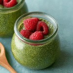 printable recipe card for matcha chia pudding